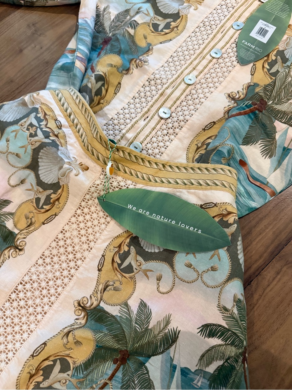 NEW FARM Rio Girls Tropical - 2 pieces Skirt and Shirt in Cream, Teal & Mustard - Picture 7 of 8